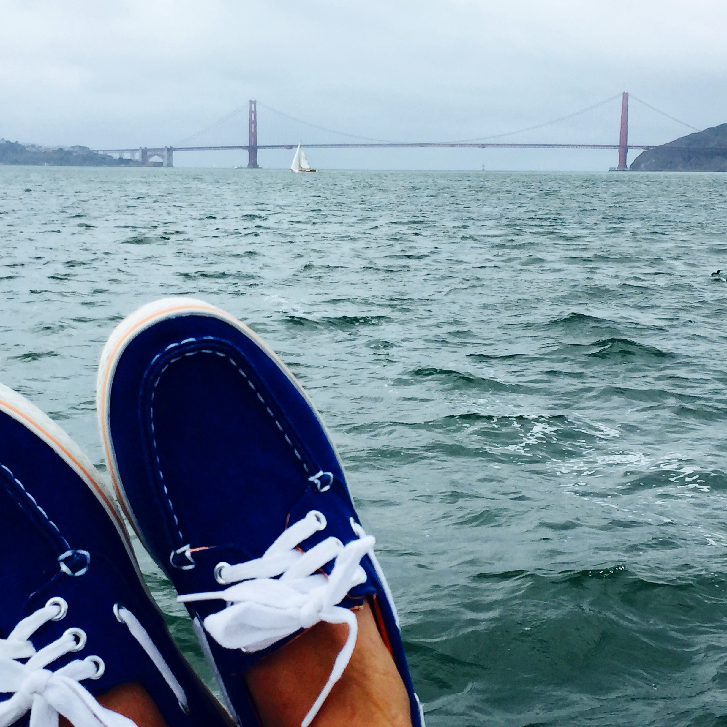 Sailing by Golden Gate Bridge in Sausalito