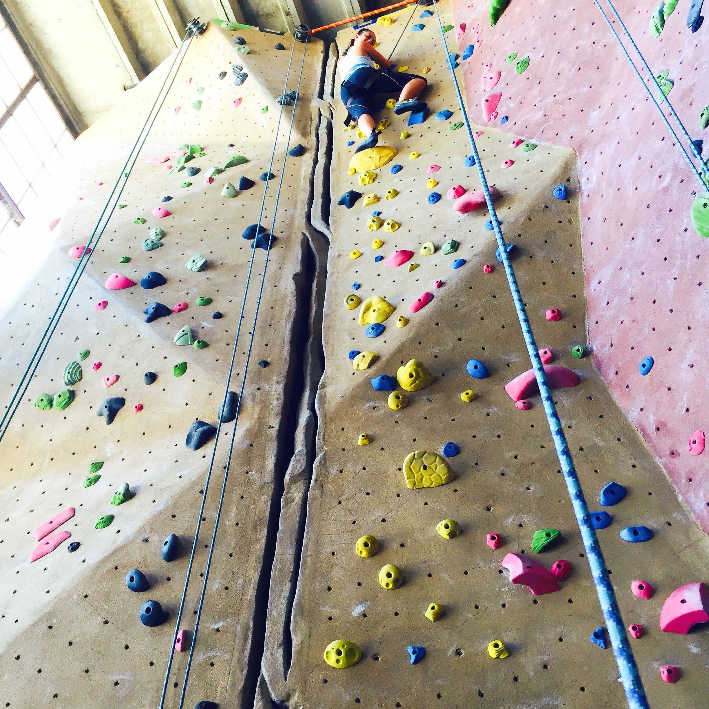 Indoor rock climbing