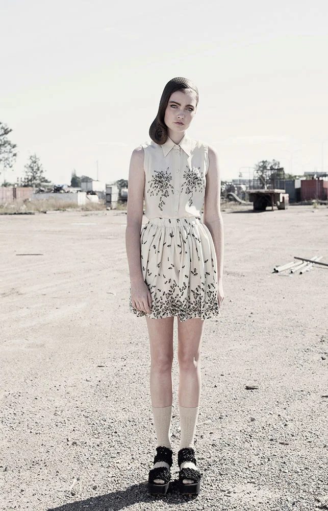 Designer – Gail Sorronda Photography – Megan Cullen Hair – Lisa Guardala Make Up – Emma-Louise Diamond