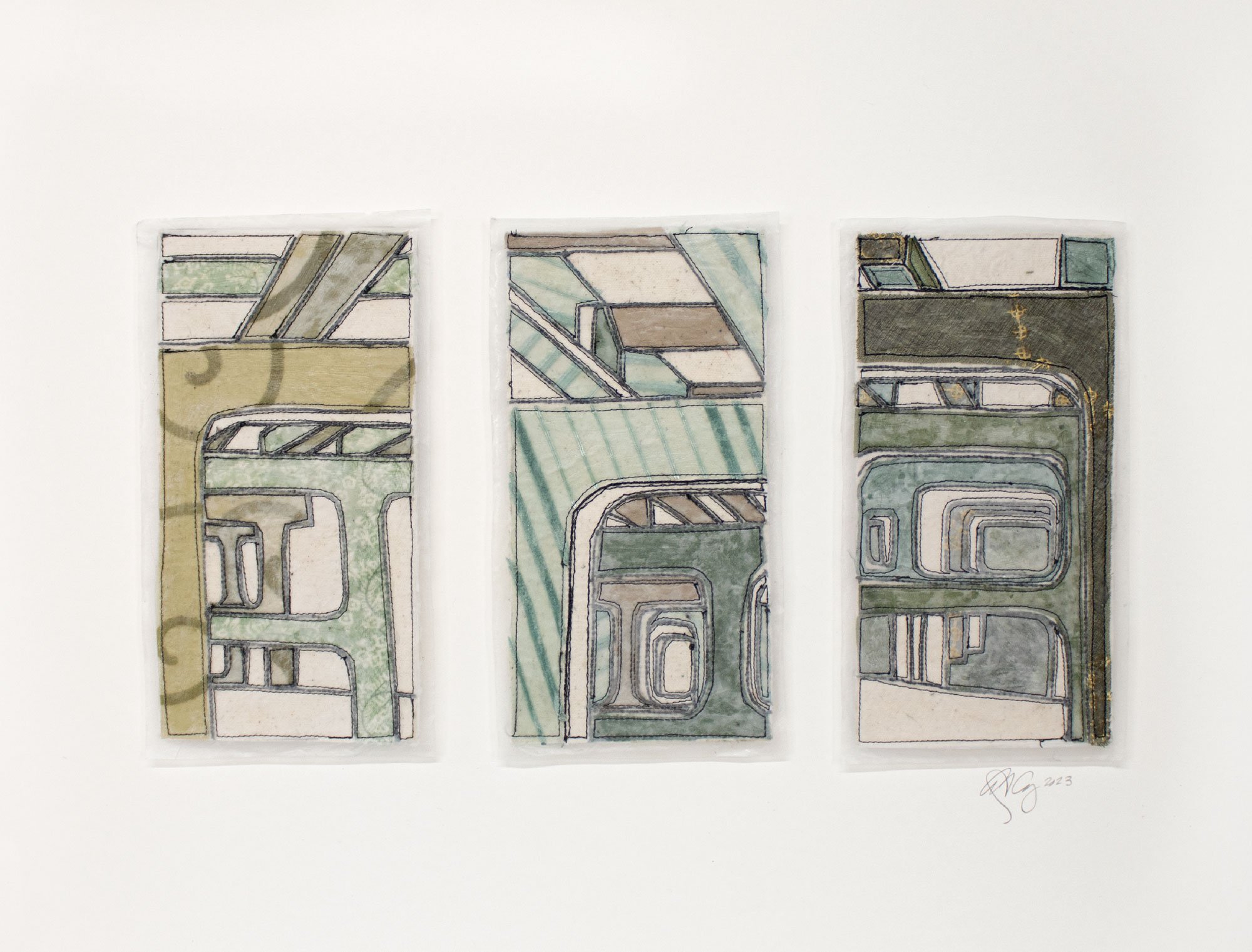 Beryl triptych, 2023