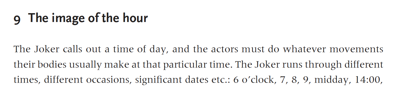 A game from Augusto Boals’ Games for Actors and Non-Actors.