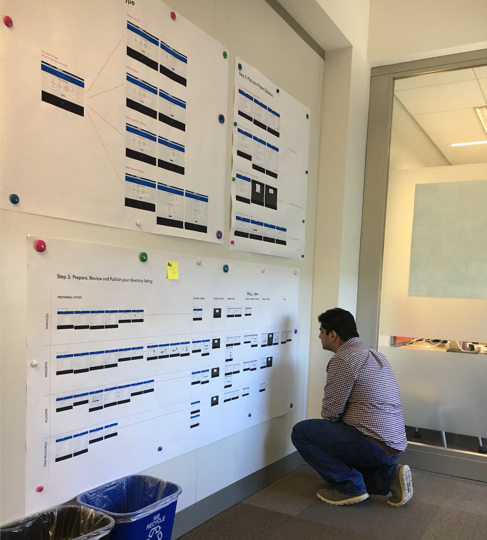 A developer studying the flows I created for “Preparing, Reviewing and Publishing a directory listing” in new portal.