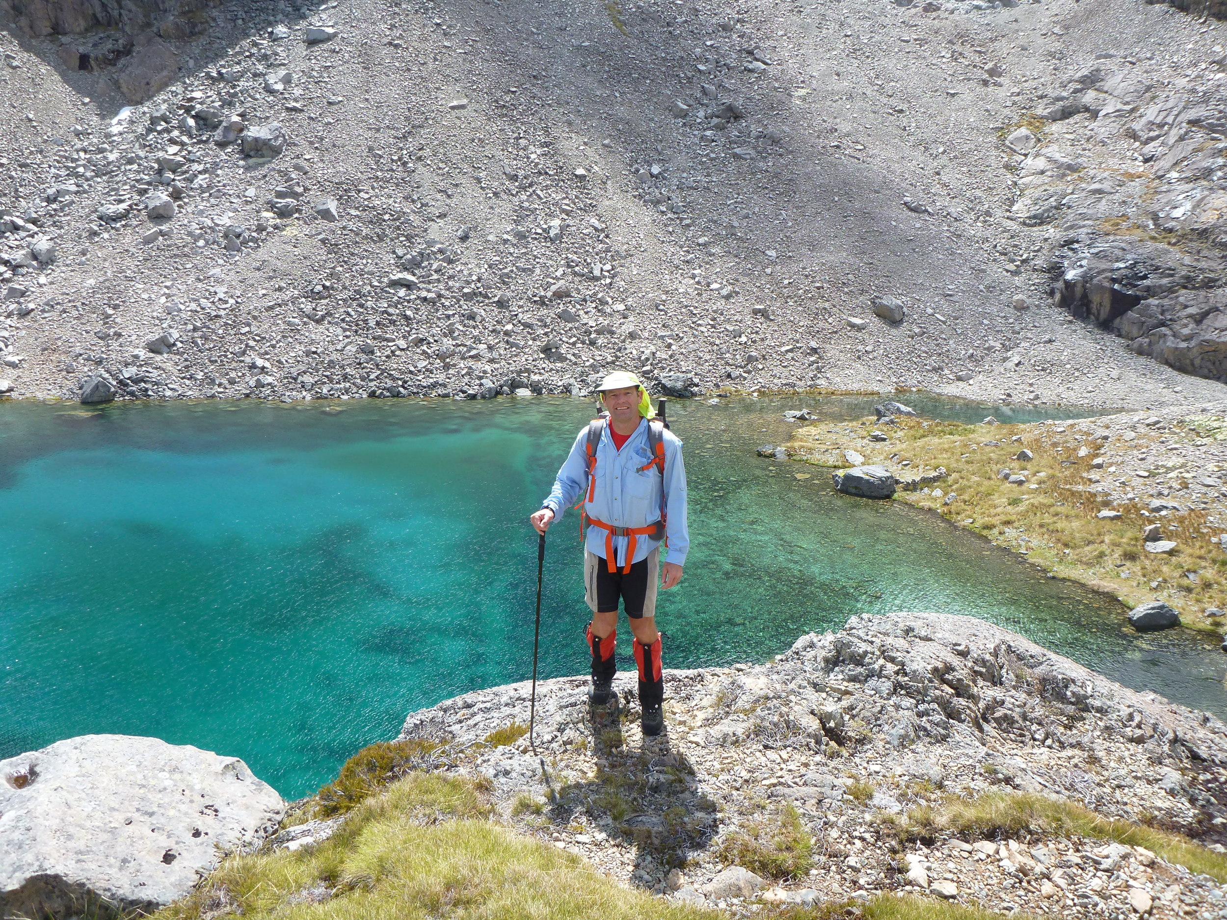   Al next to a small tarn sunset saddle   