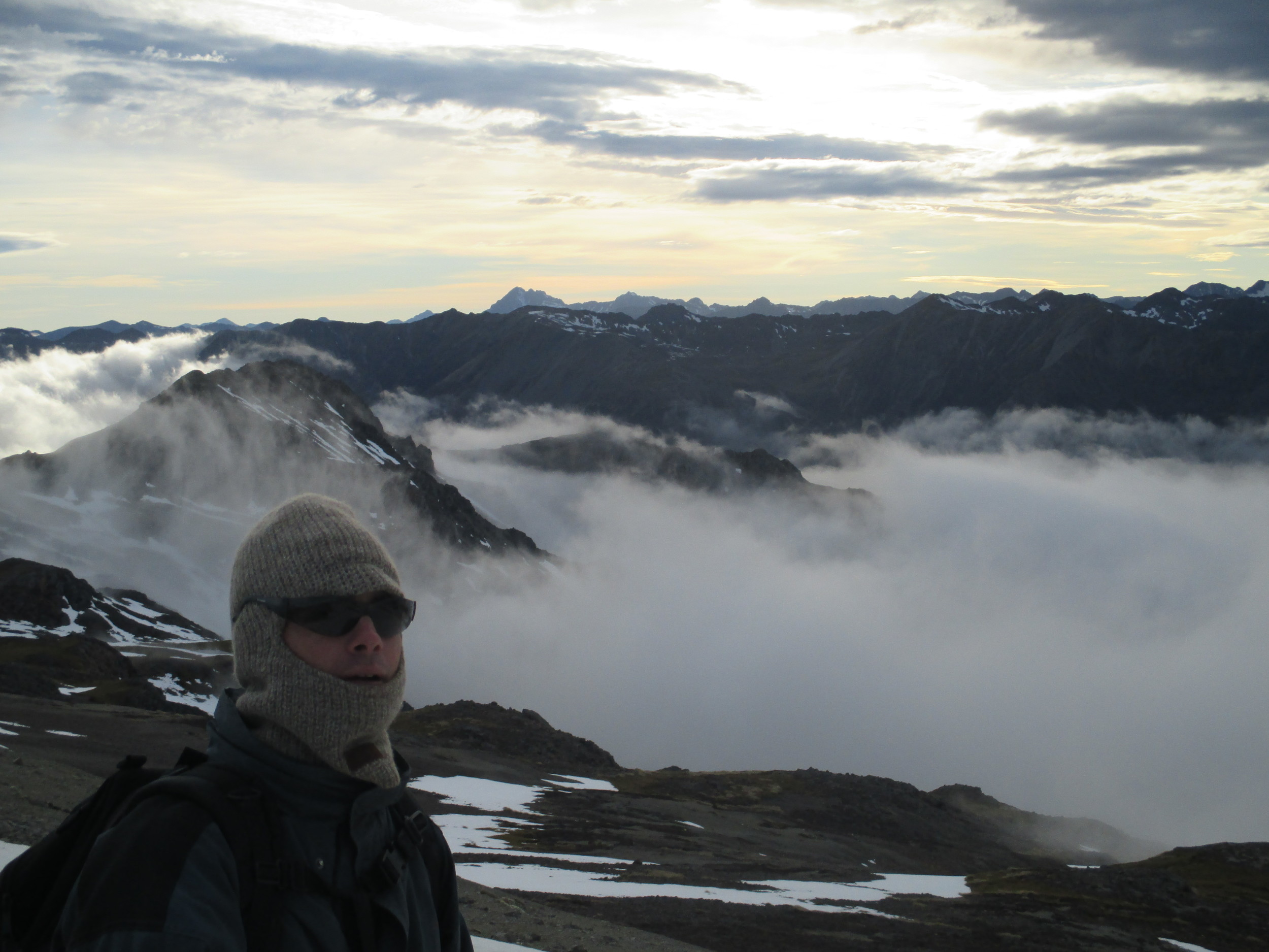   Cold winters day on Robert Ridge with Carl  