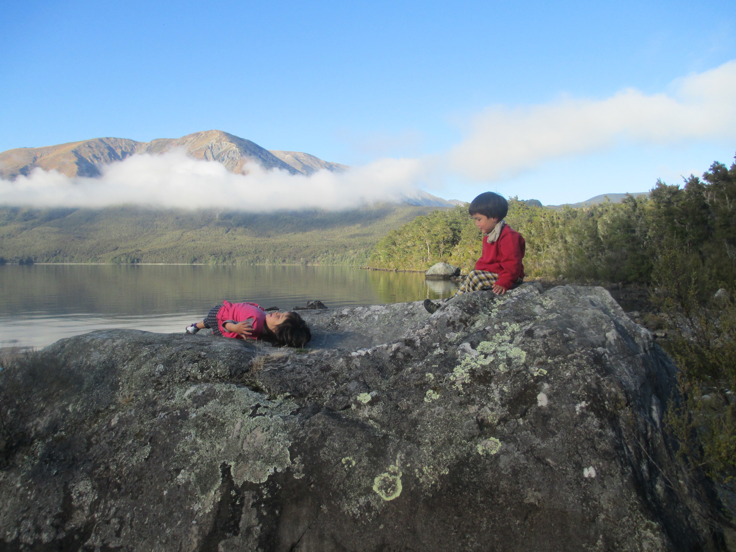   Leo and Isabelle at the Nelson Lakes  