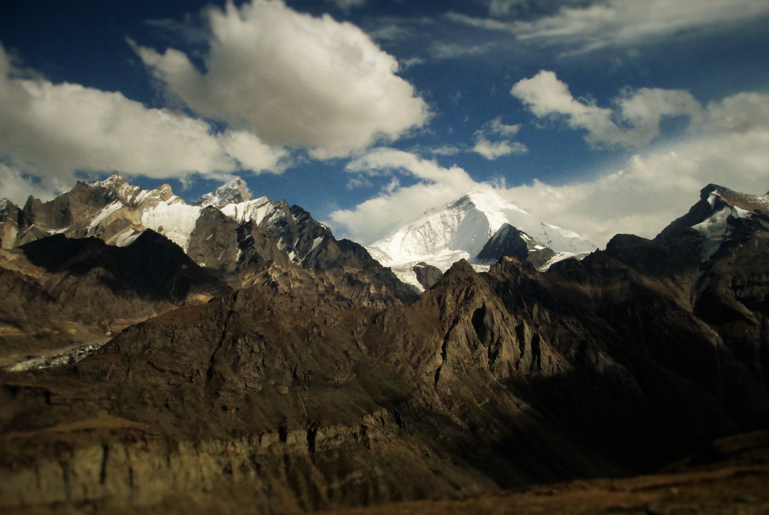 the Zanskar mountains of the Great Himalayas, Kun and Nun behind.