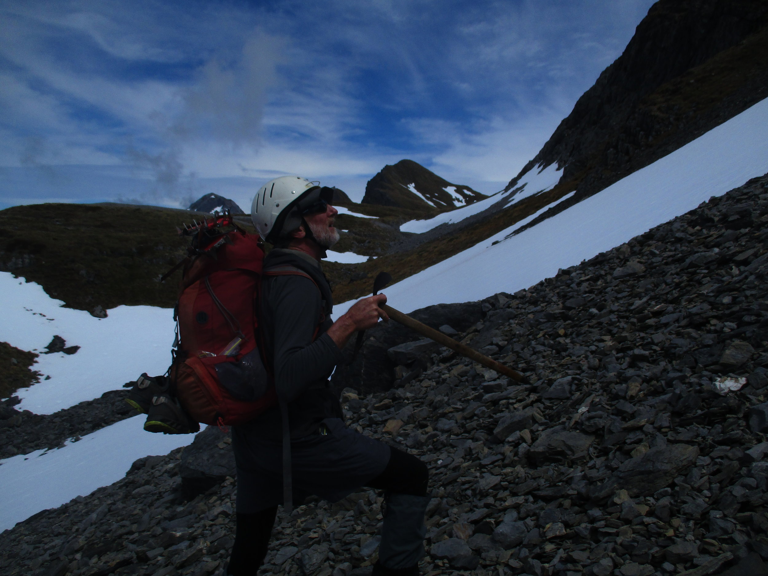 Going for a Gentleman's hike in the Arthur range with Bill.
