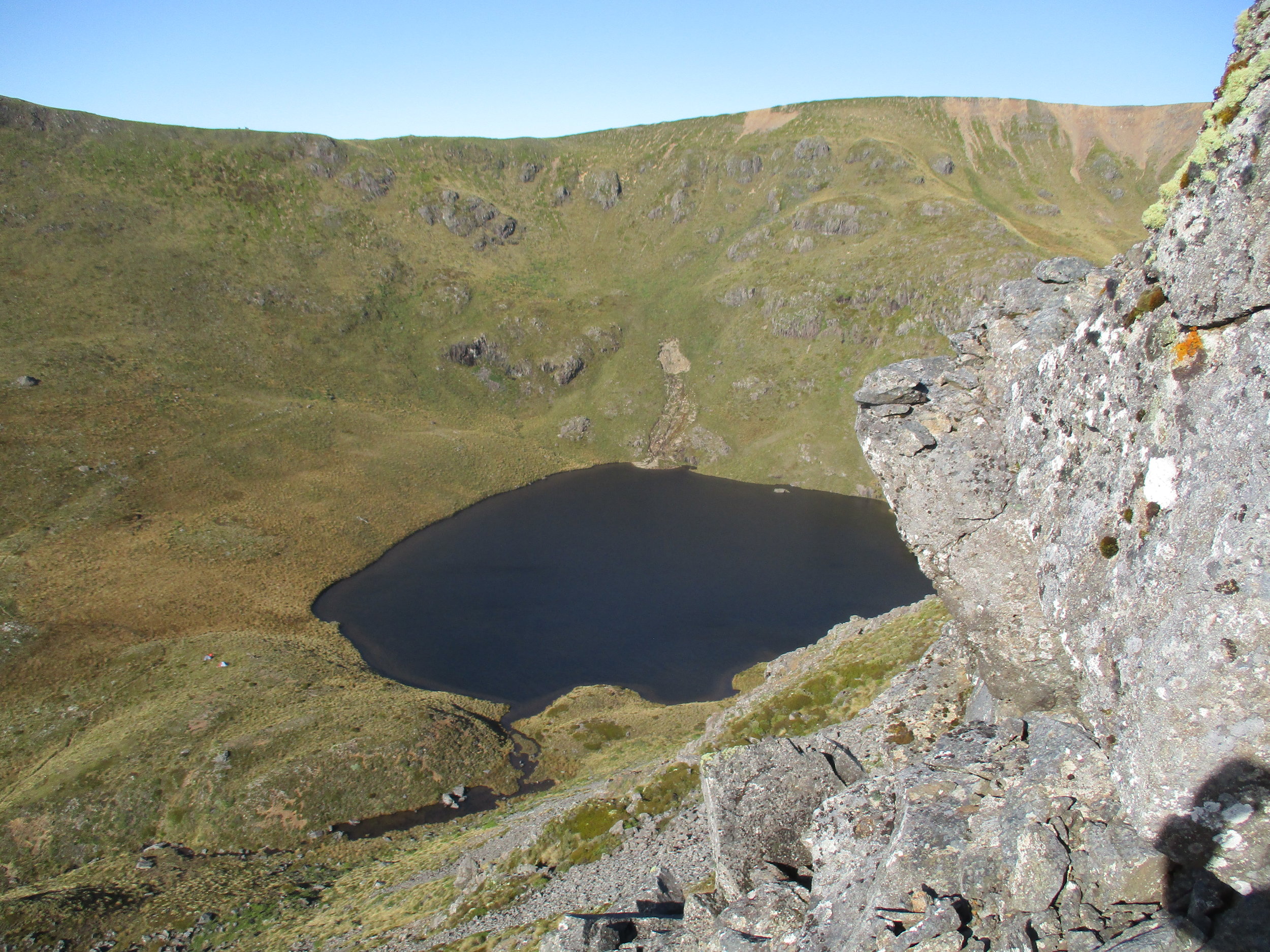 Lake Peel, Our tents can be just seen as dots on left.
