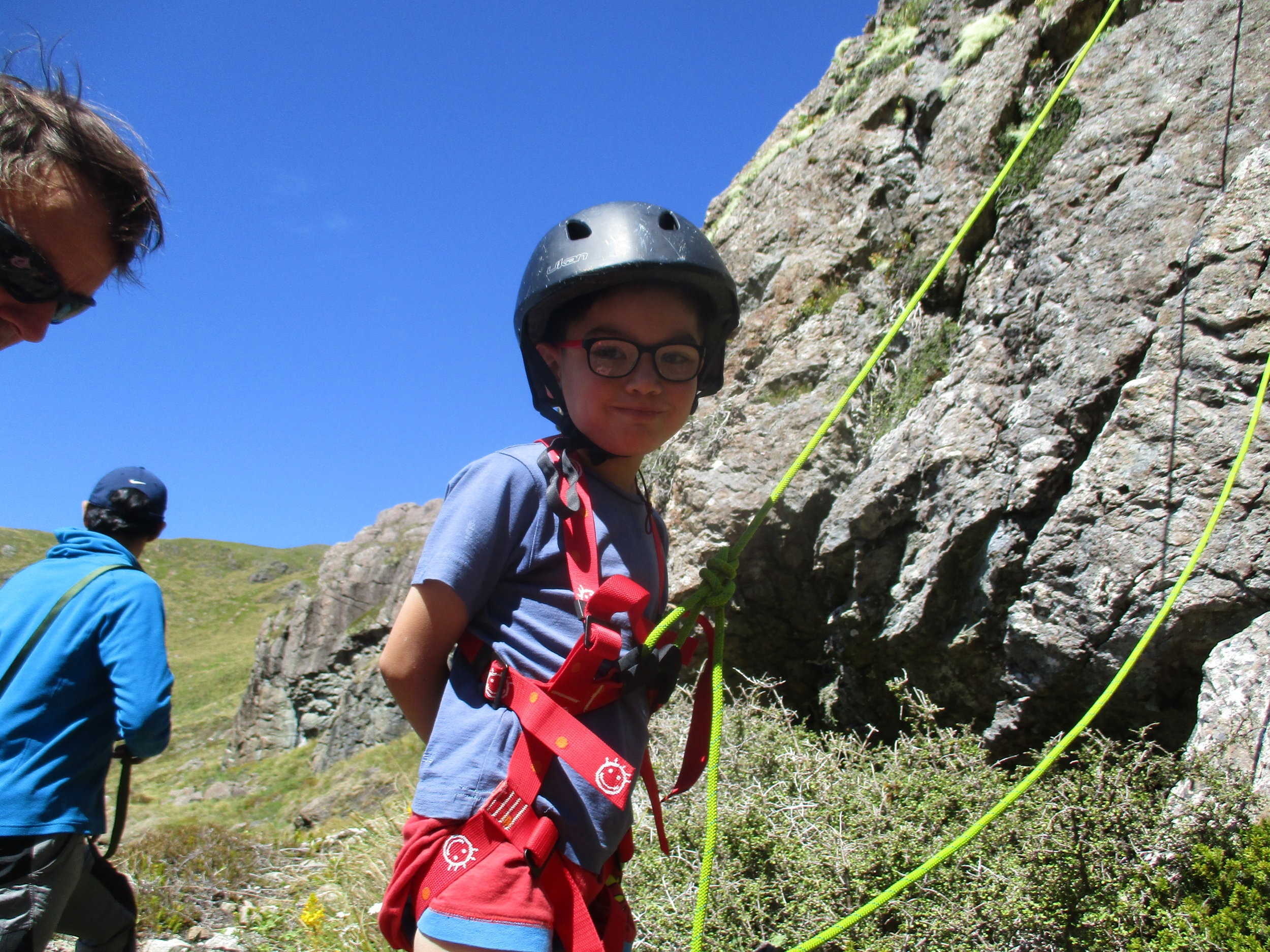 Plenty of rocks of all sorts up there and the kids both enjoy climbing them.