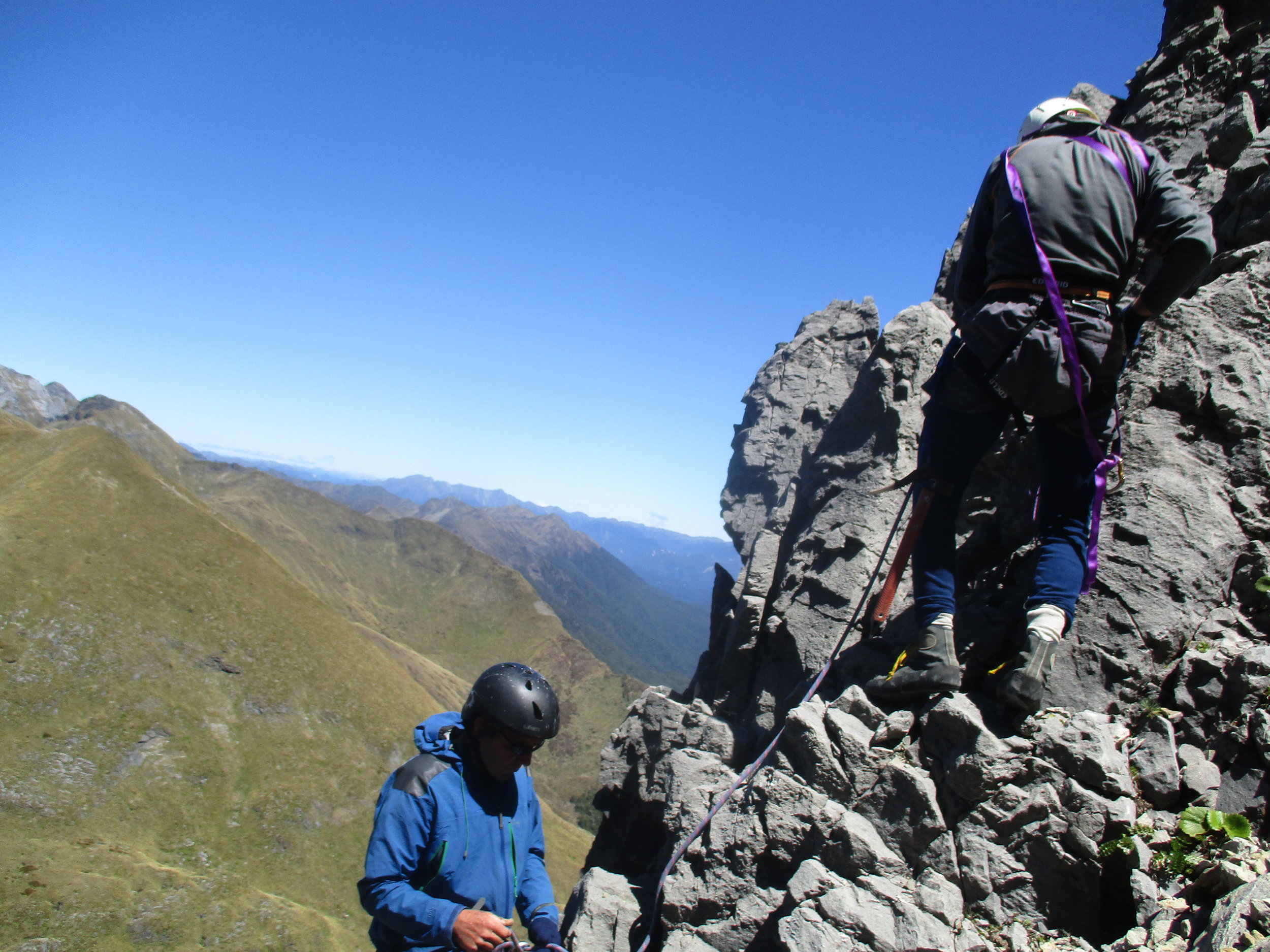 Got some rock climbing practice on the mountain with Bill and Sergio some days , good training for me as the technical sides of climbing I find a chore.