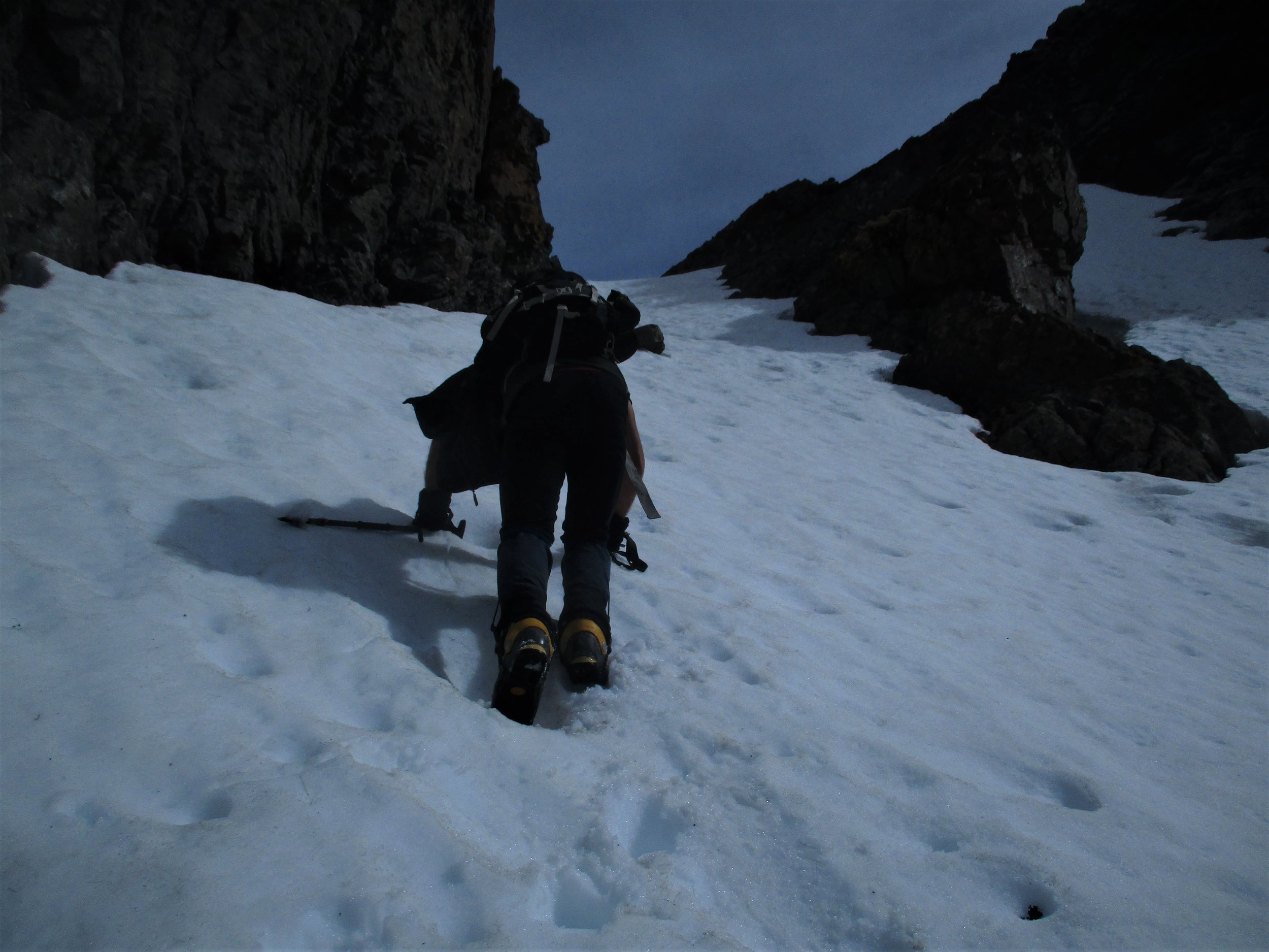   Snow couloir Scotts Knob  