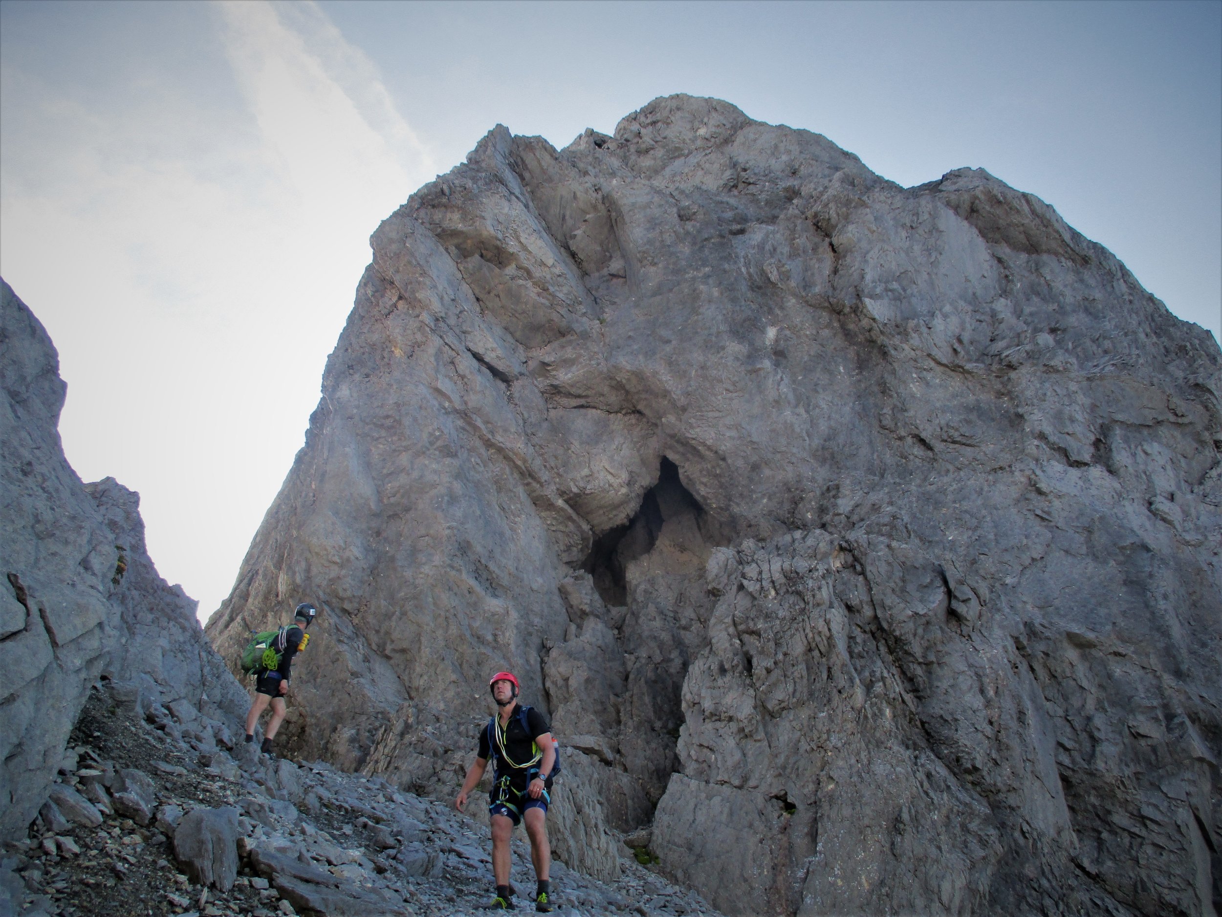 Jake and Brent admire the gigantic forms of the Karst landscapes that rear all around us