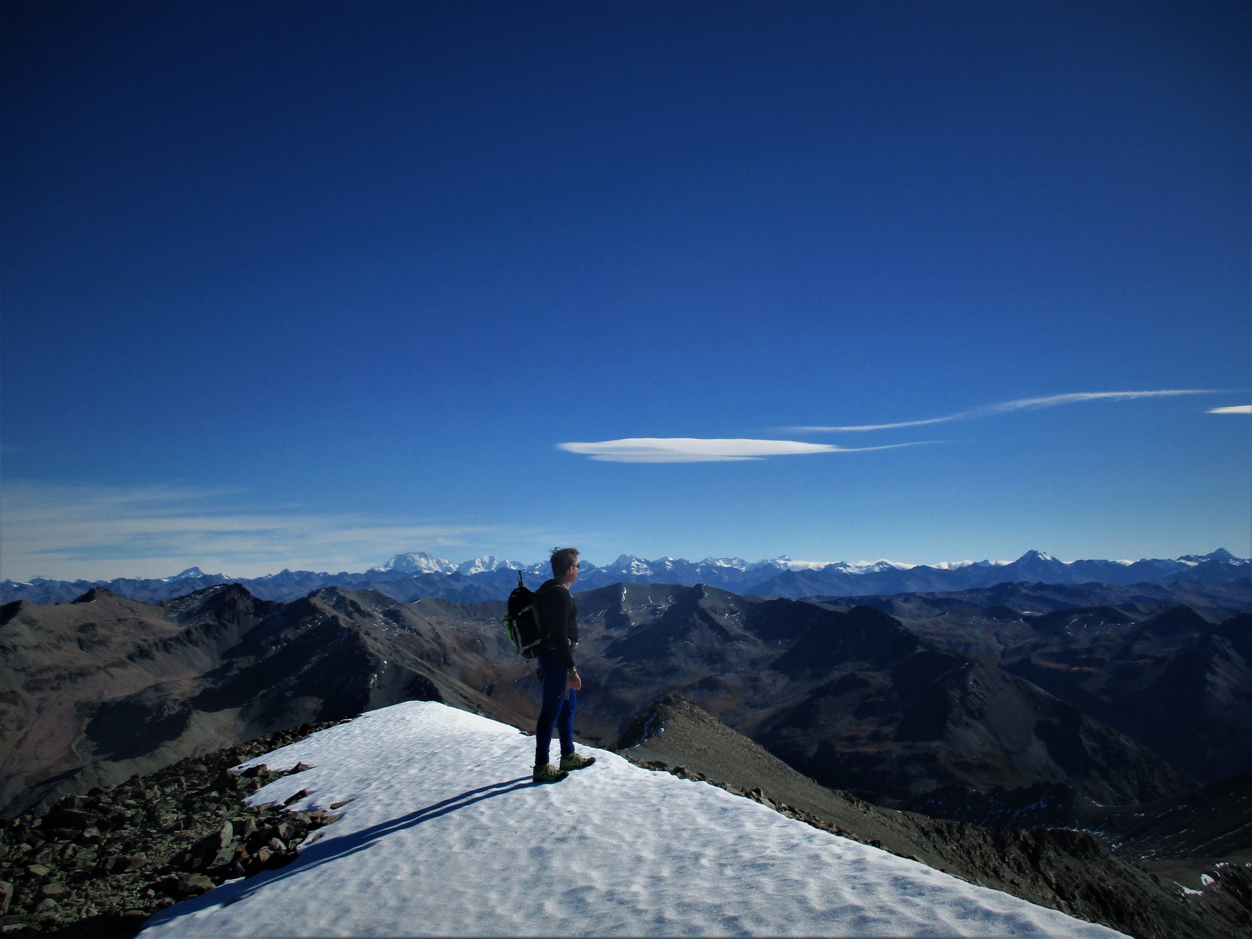 Fantastic panorama of the Southern Alps from Fox Peak
