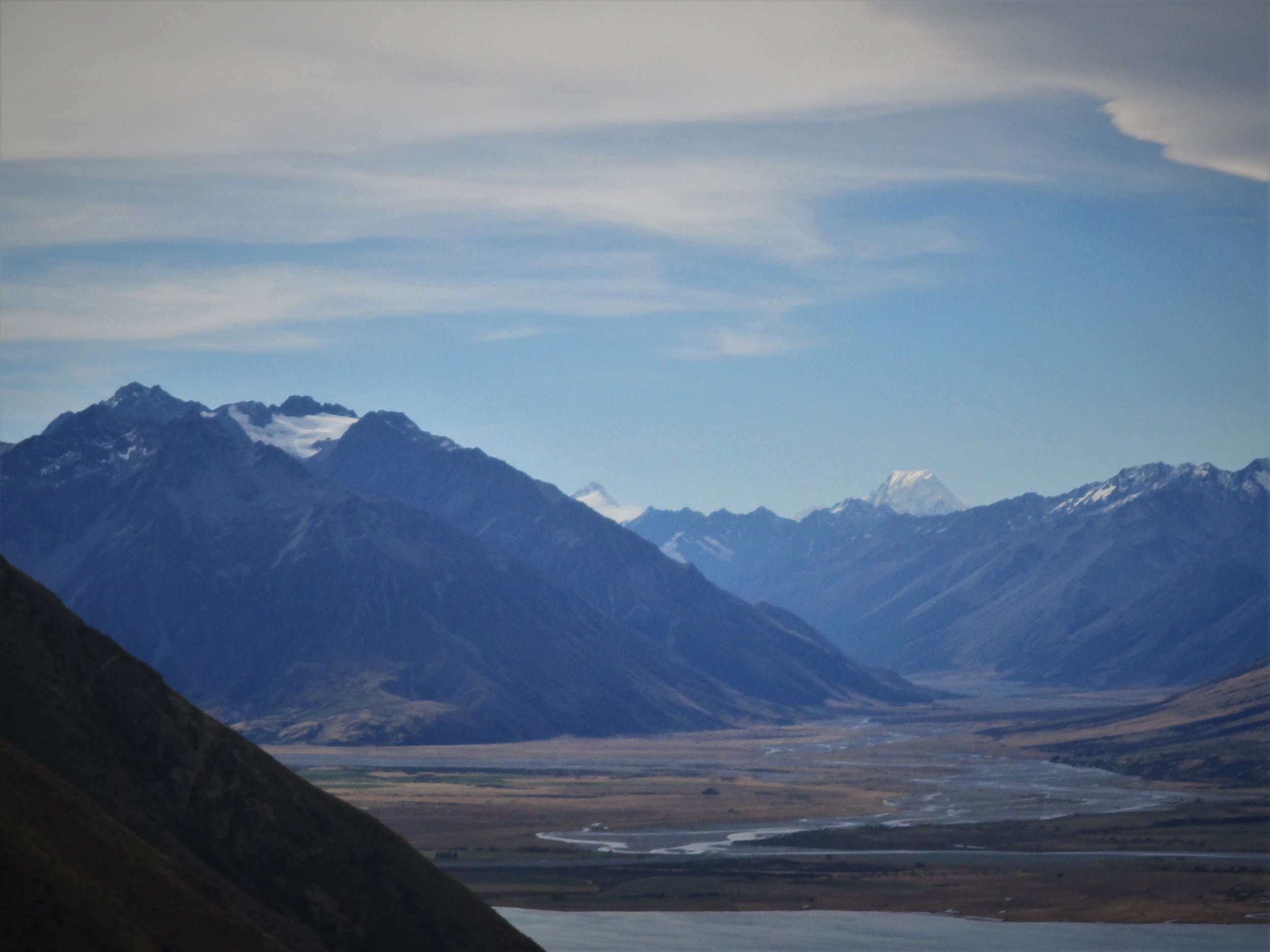 The View from the skifield road , with the moutais Sefton and Aoraki /Cook as backdrops.