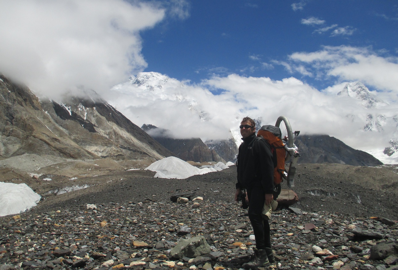 Broad Peak and Gasherbrum IV rise out of the Baltoro