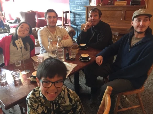 In Dunedin with family , Leo, Isabelle , Aleksander and Marco.