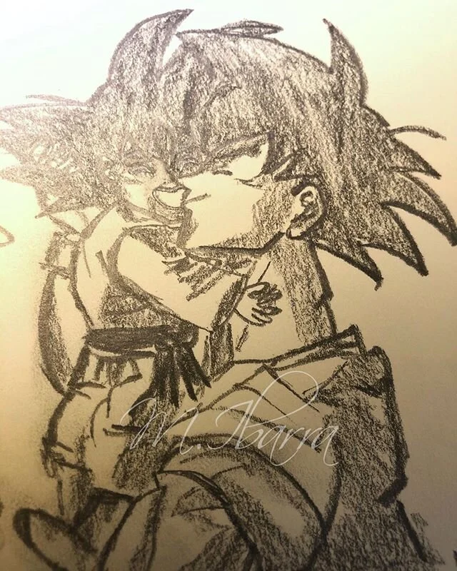 Drew this one for my partner and his love for Dragon Ball Z. But also cuz I think Goku and Goten are めちゃかわいい！Gonna attempt to draw either my fave anime character to date, Zenitsu from Demon Slayer or the dynamic duo, Asta and Yuno from Black Clover n