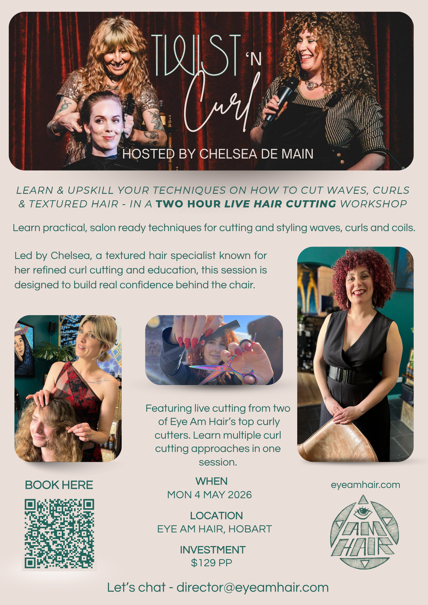 Hobart Hairdressers! You're invited to an evening of ritual, artistry, and the magic of curls!