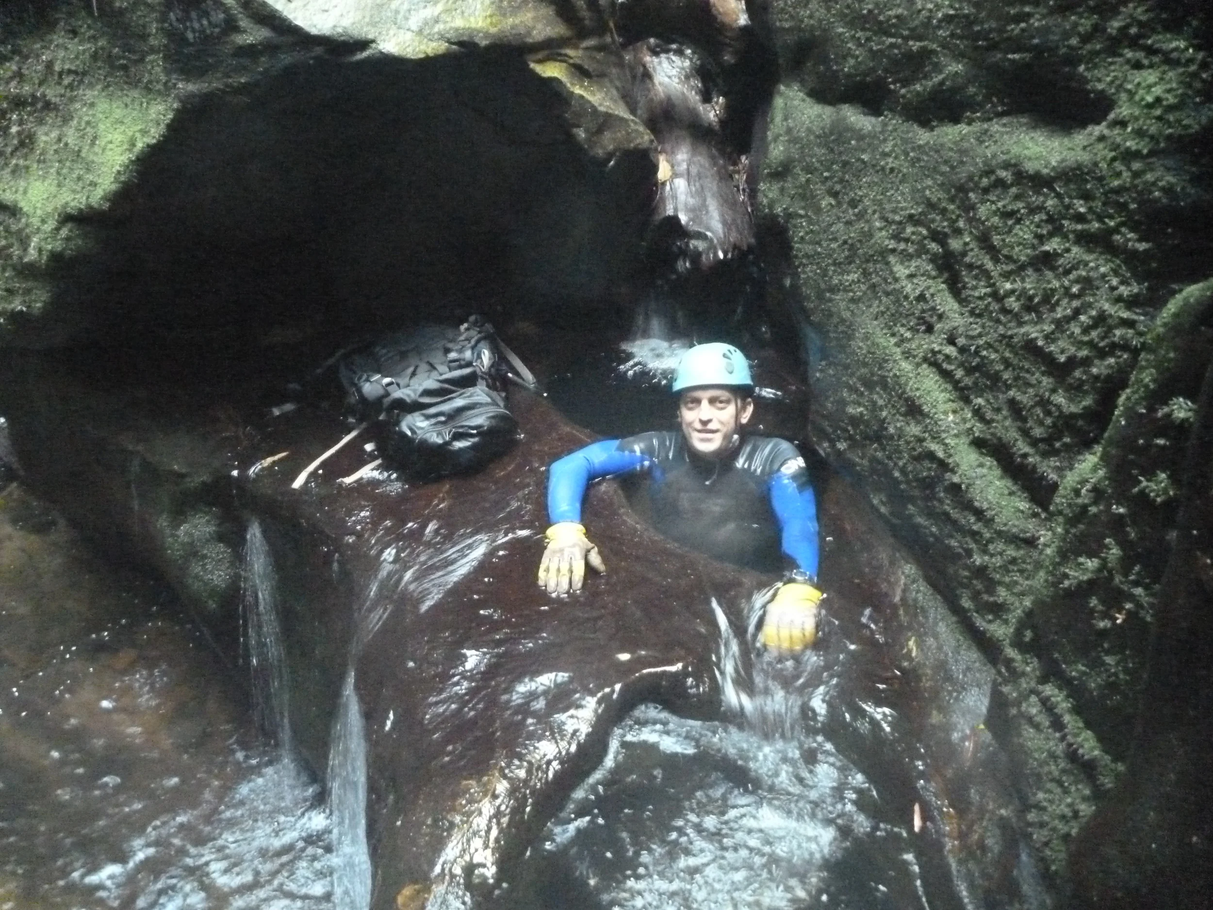  Vadim having a dip on one of the waterholes at Claustral/Ranon junction 