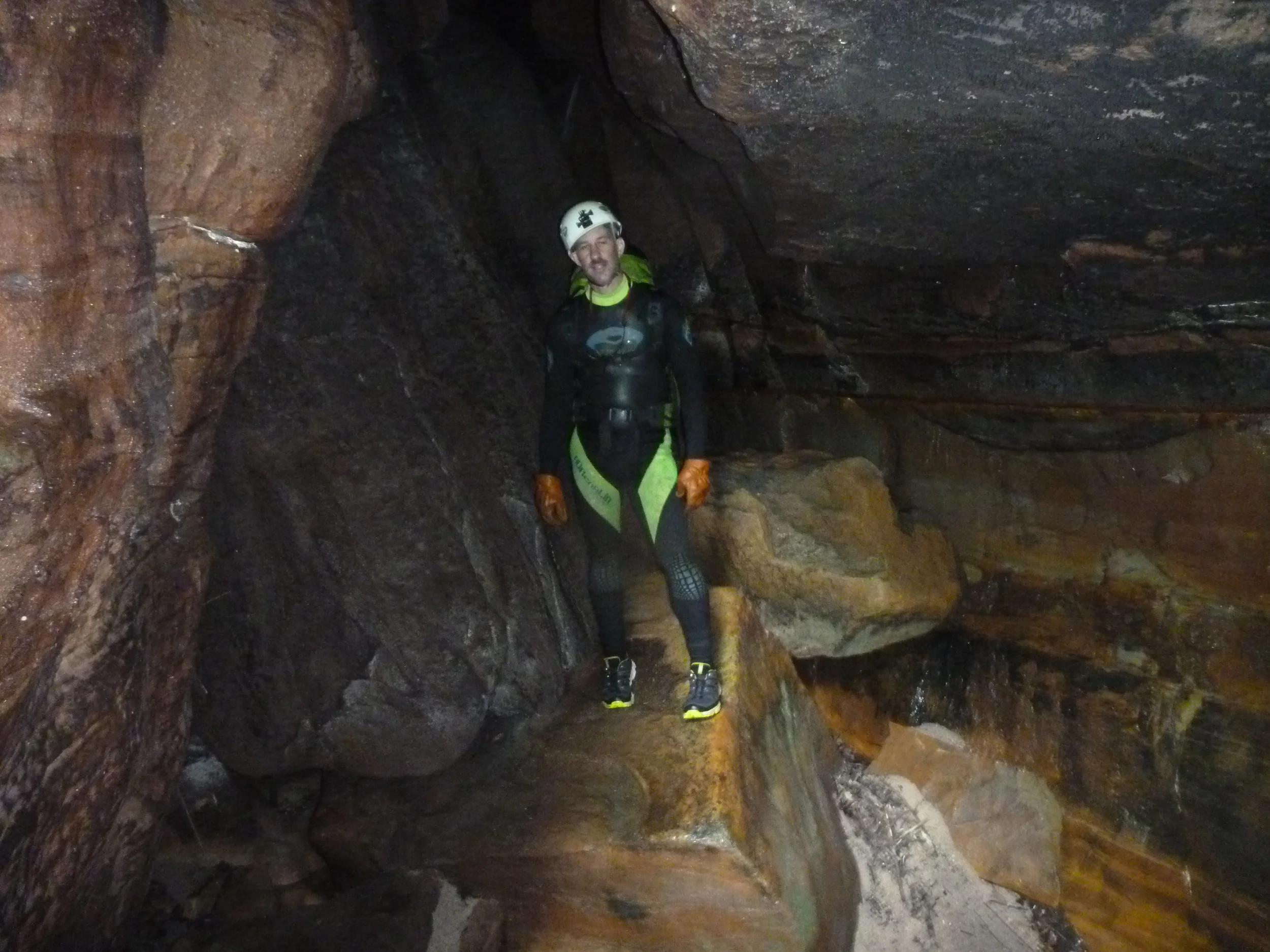  Steve passing the dark section 