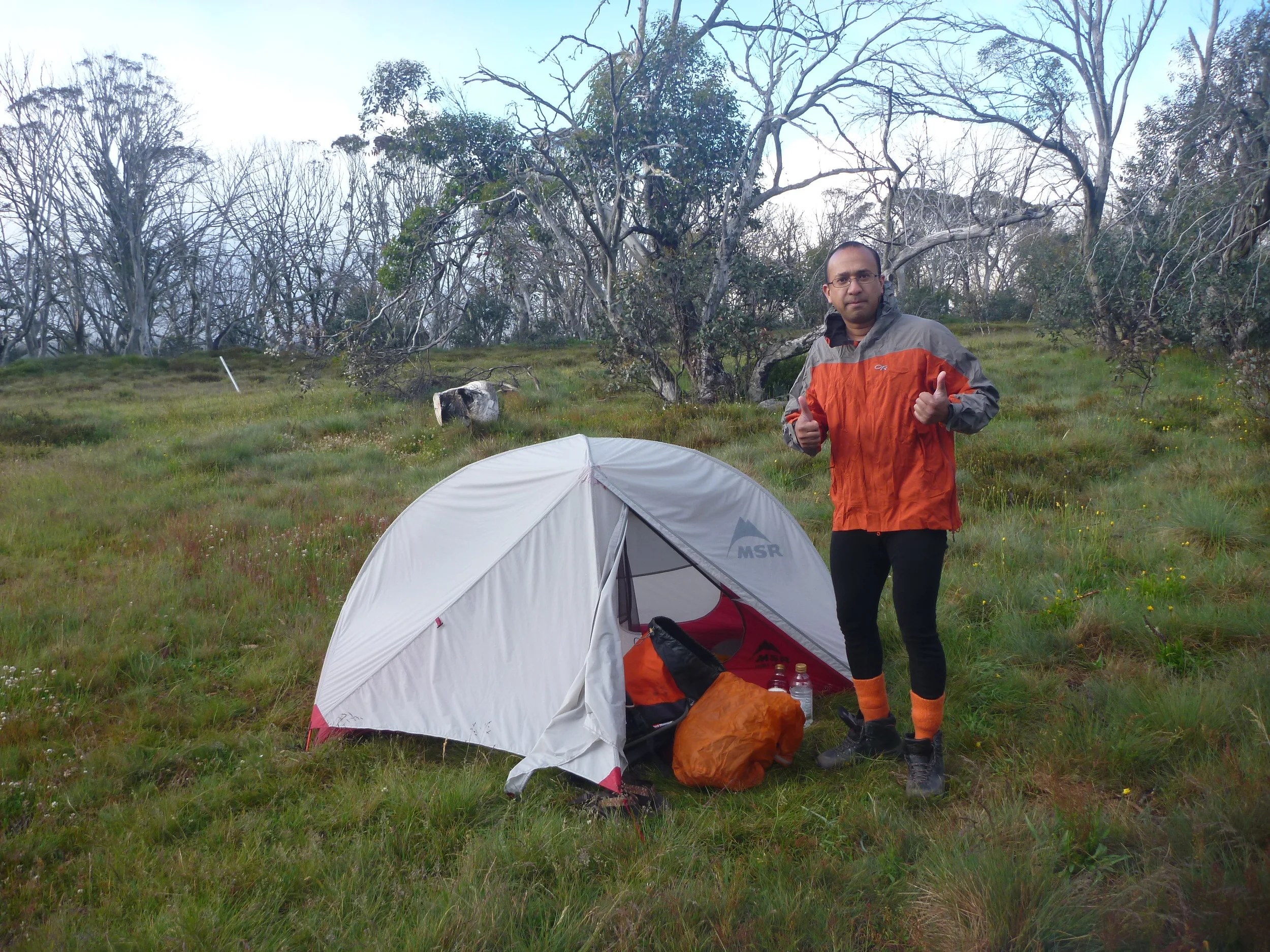  Dinesh with his new MSR Hubba NX 