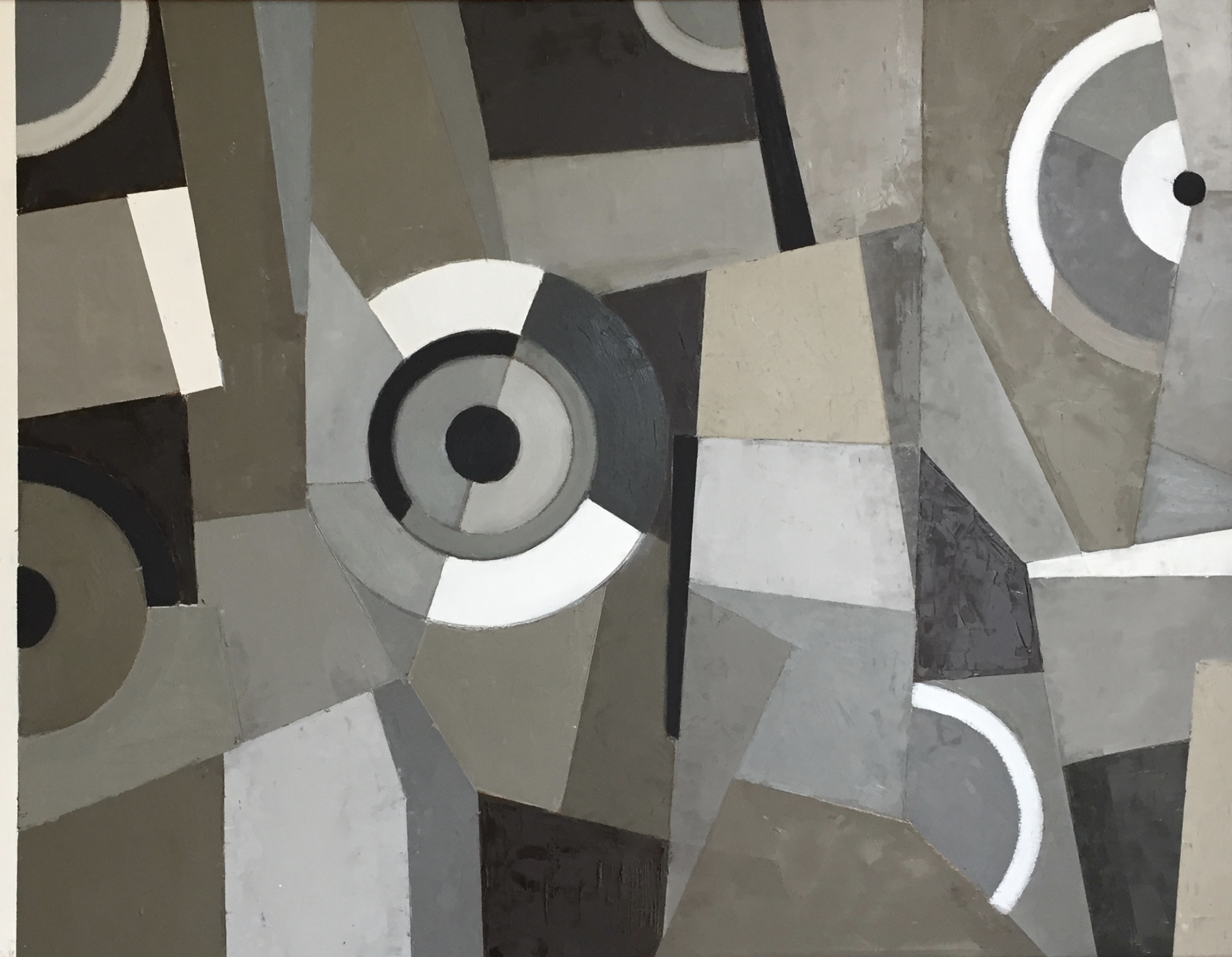 Concentric Grey 72 x 56 cm Sold