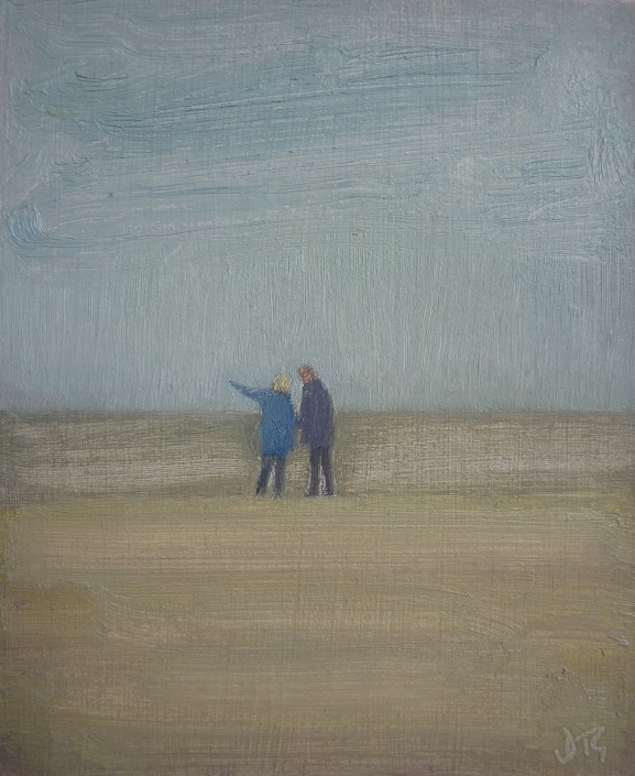 24 Couple by the Sea Oil on card 12x10cm.jpg