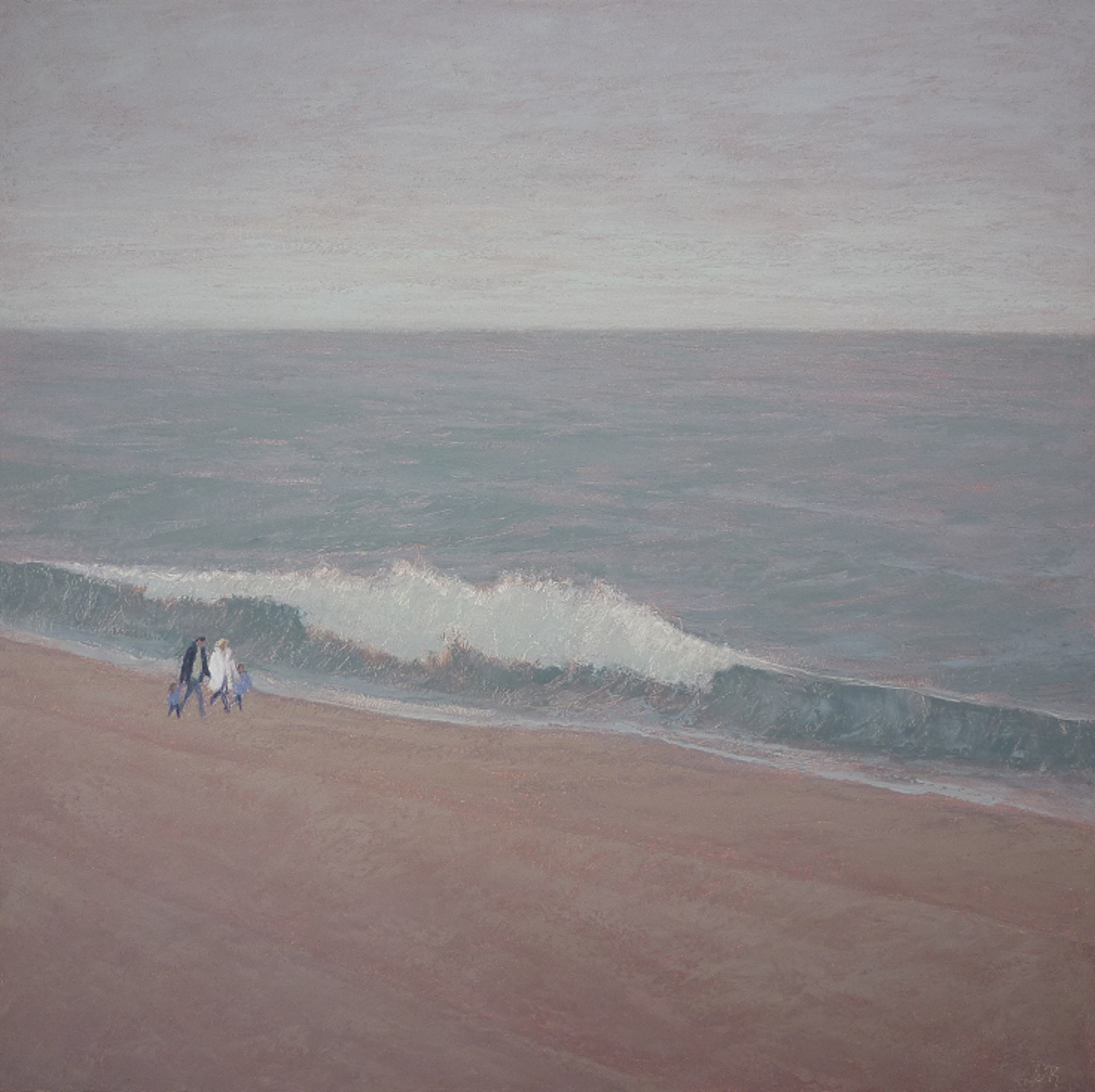 8 Walking by the Waves Oil on canvas 60x60cm.jpg