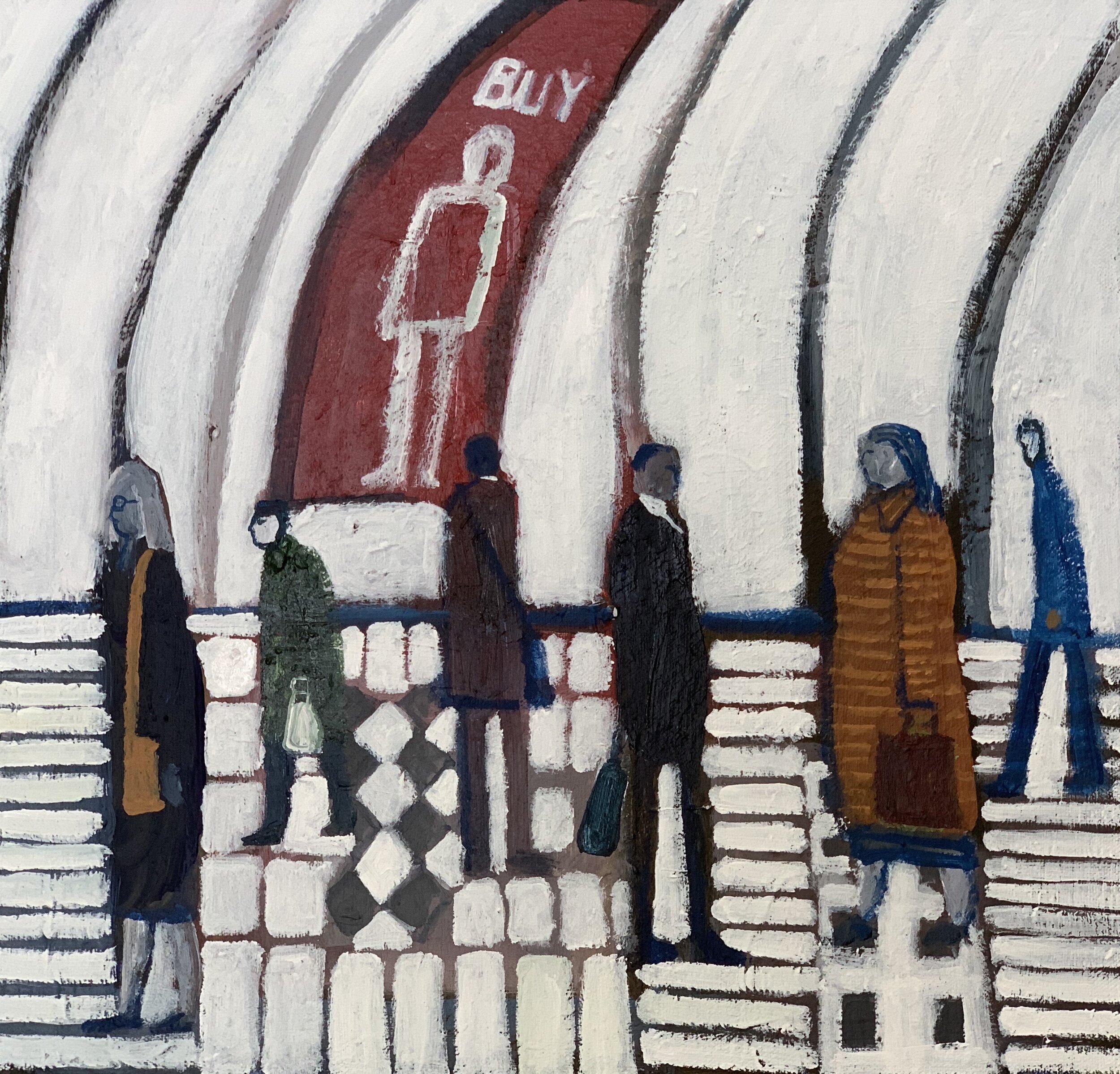 Tube Passengers 40 x 40cm