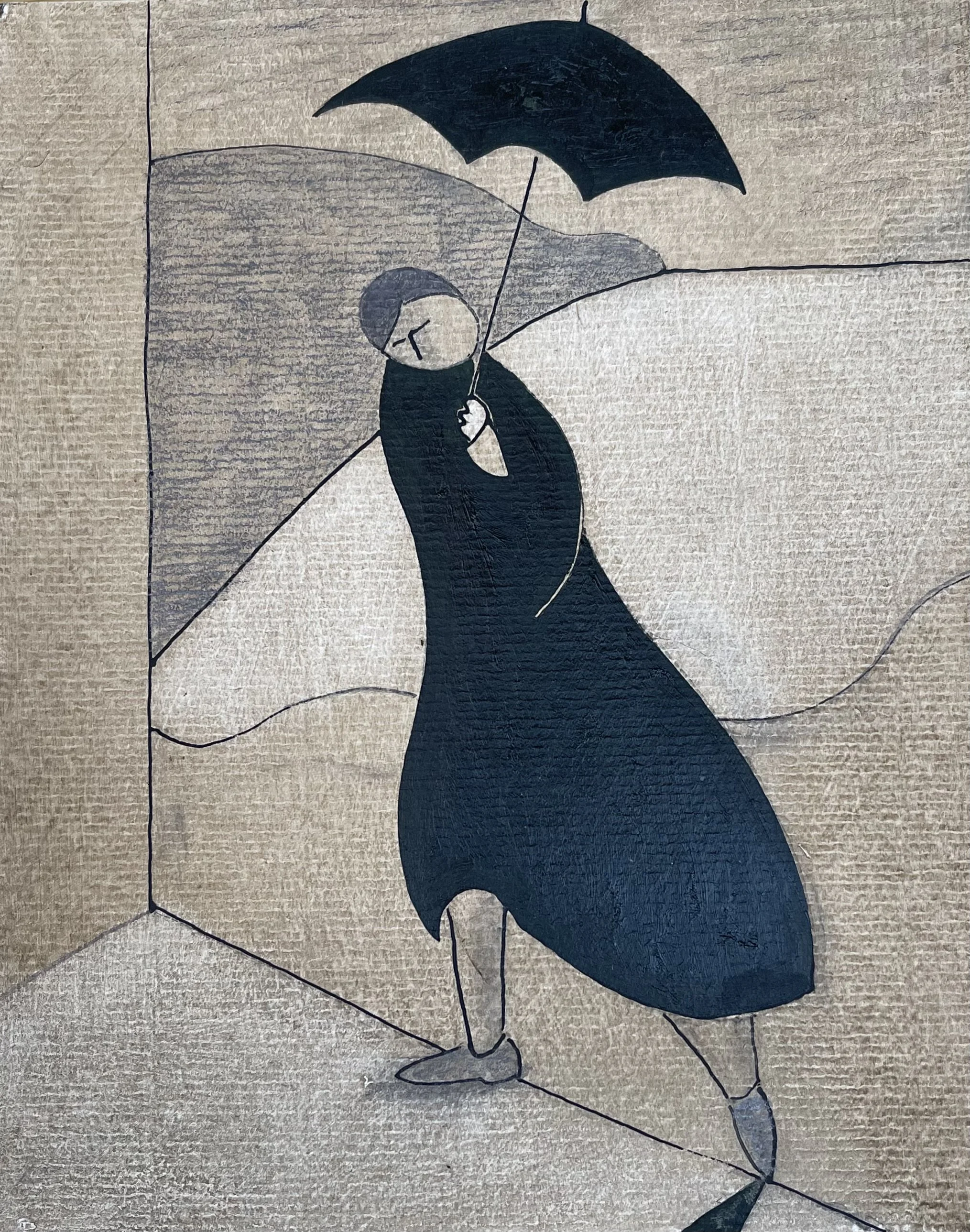 Just in Time 9 x 7.5" oil on gessoed card