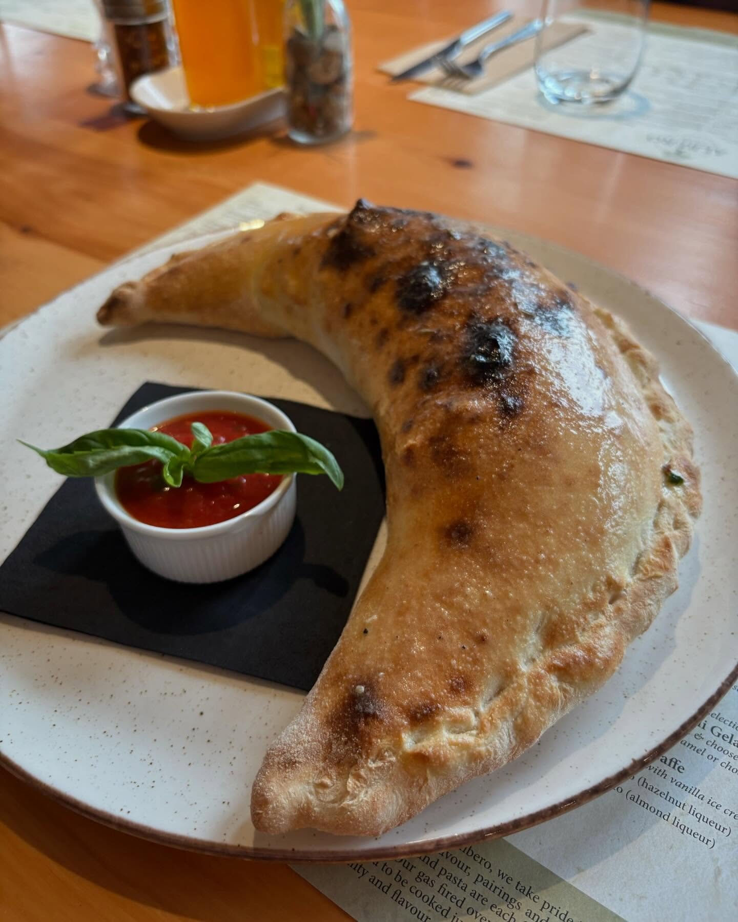 A golden, crispy, and flavorful crust with just perfect filling of our home made ham-hock, wild mushrooms &amp; mozzarella &hellip; 

#calzone #authenticfood #italianfood #homemade #italianrestaurant #newforest #brockenhurst #newforestrestaurant
