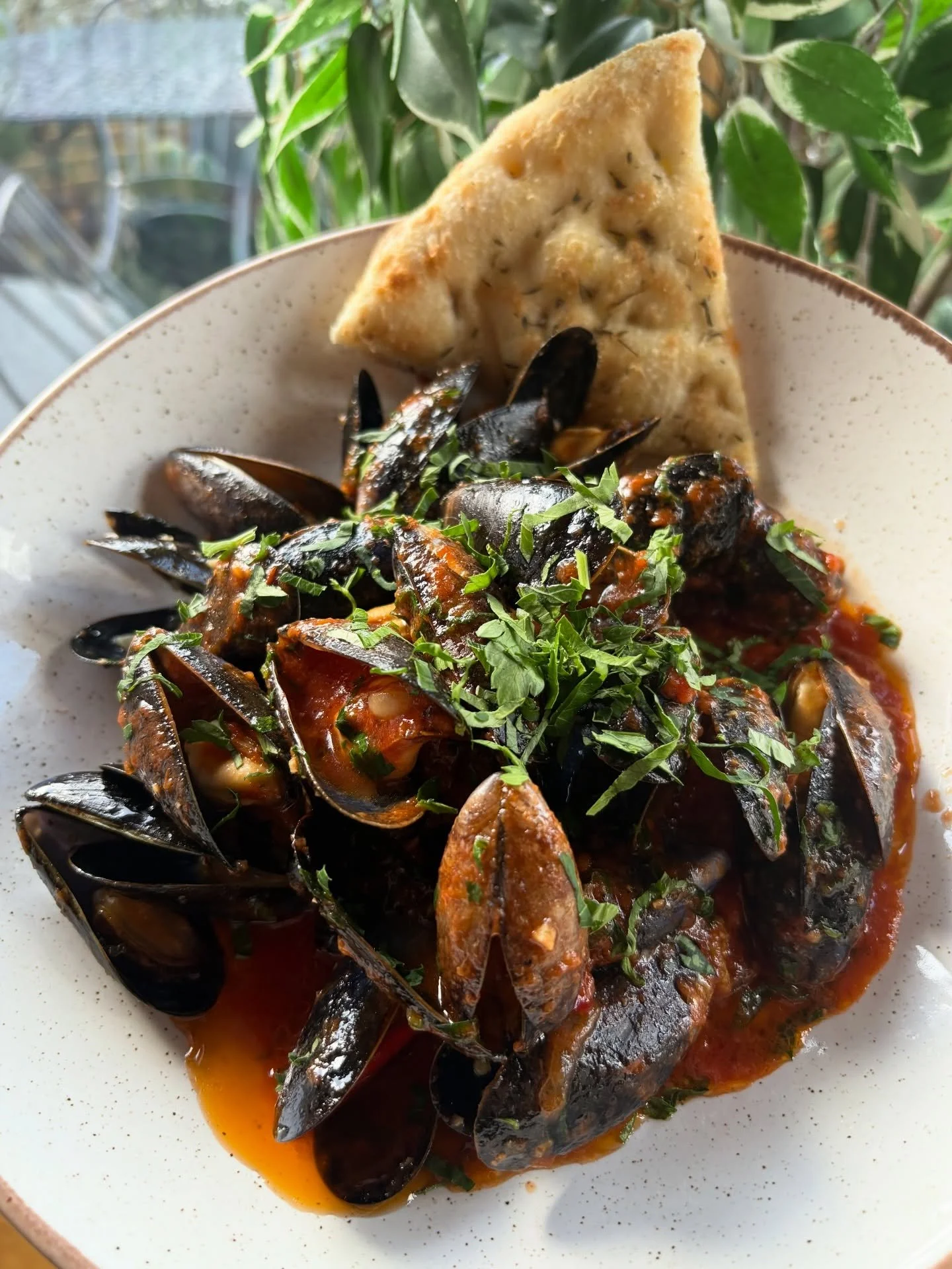 COZZA ALL&rsquo; ACQUA PAZZA a classic, Southern Italian dish where mussels are quickly poached in &ldquo;crazy water&rdquo;&mdash;a flavorful, light broth of white wine, olive oil, garlic, tomatoes, and herbs like parsley or thyme

&hellip; on our s