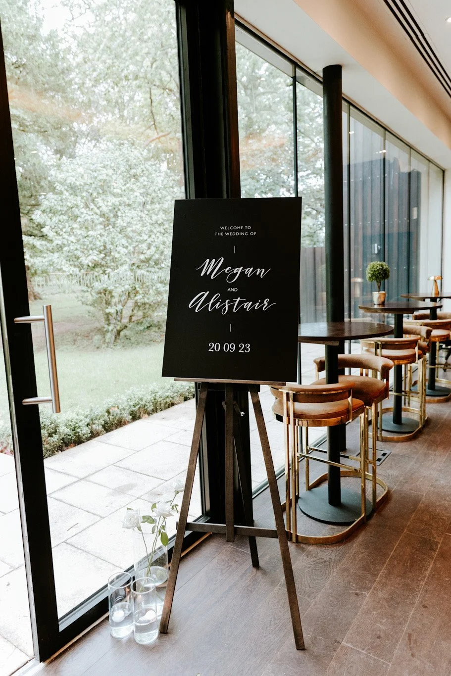 Wedding Welcome sign on Easel