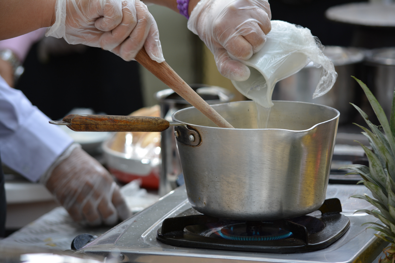 Heat milk mixture.