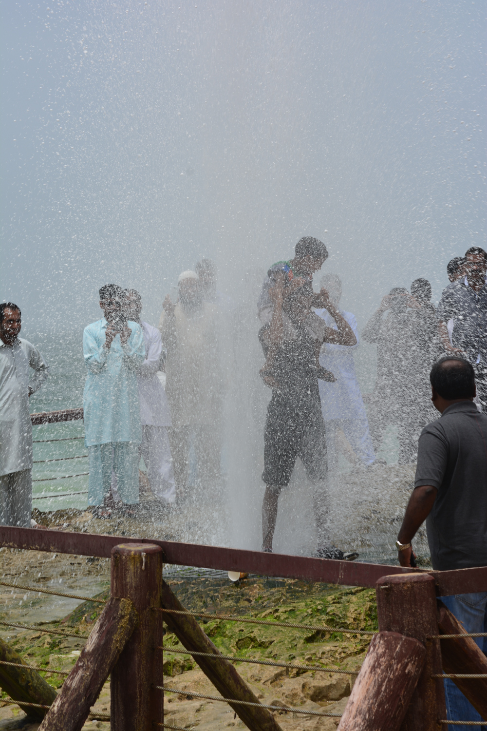 One of my favorite moments watching visitors giggle near the blowholes.
