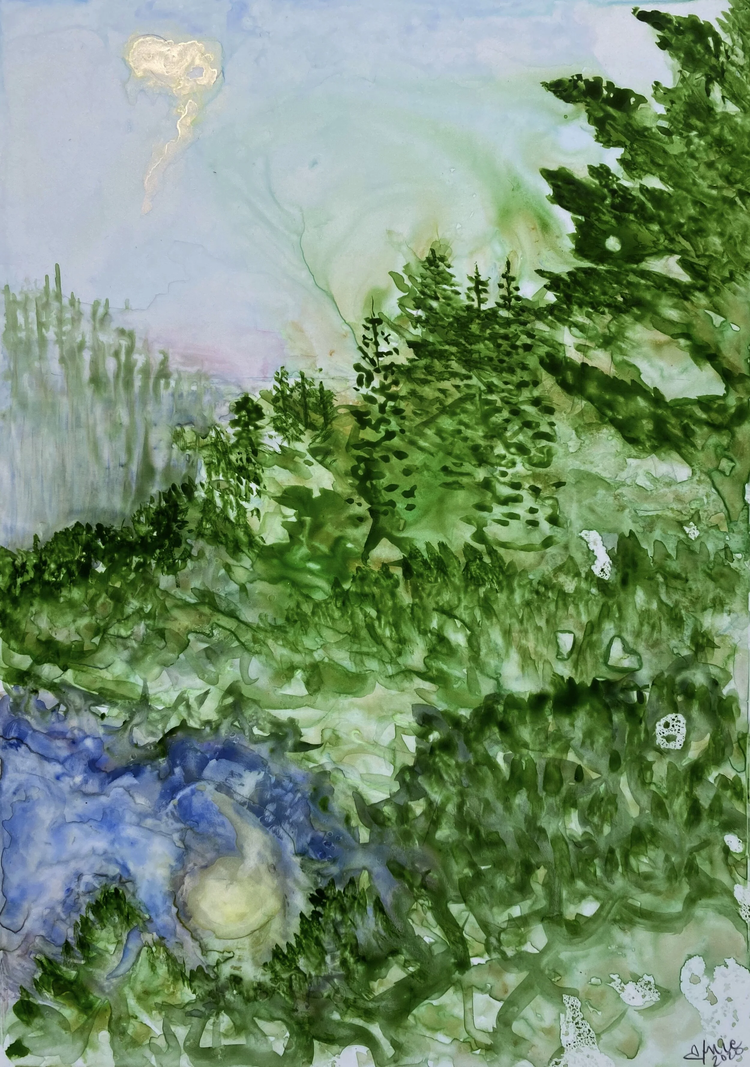 Moonrise from My Studio