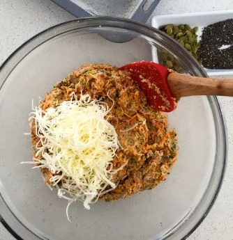 Savoury Biocheese, Zucchini and Carrot Loaf 