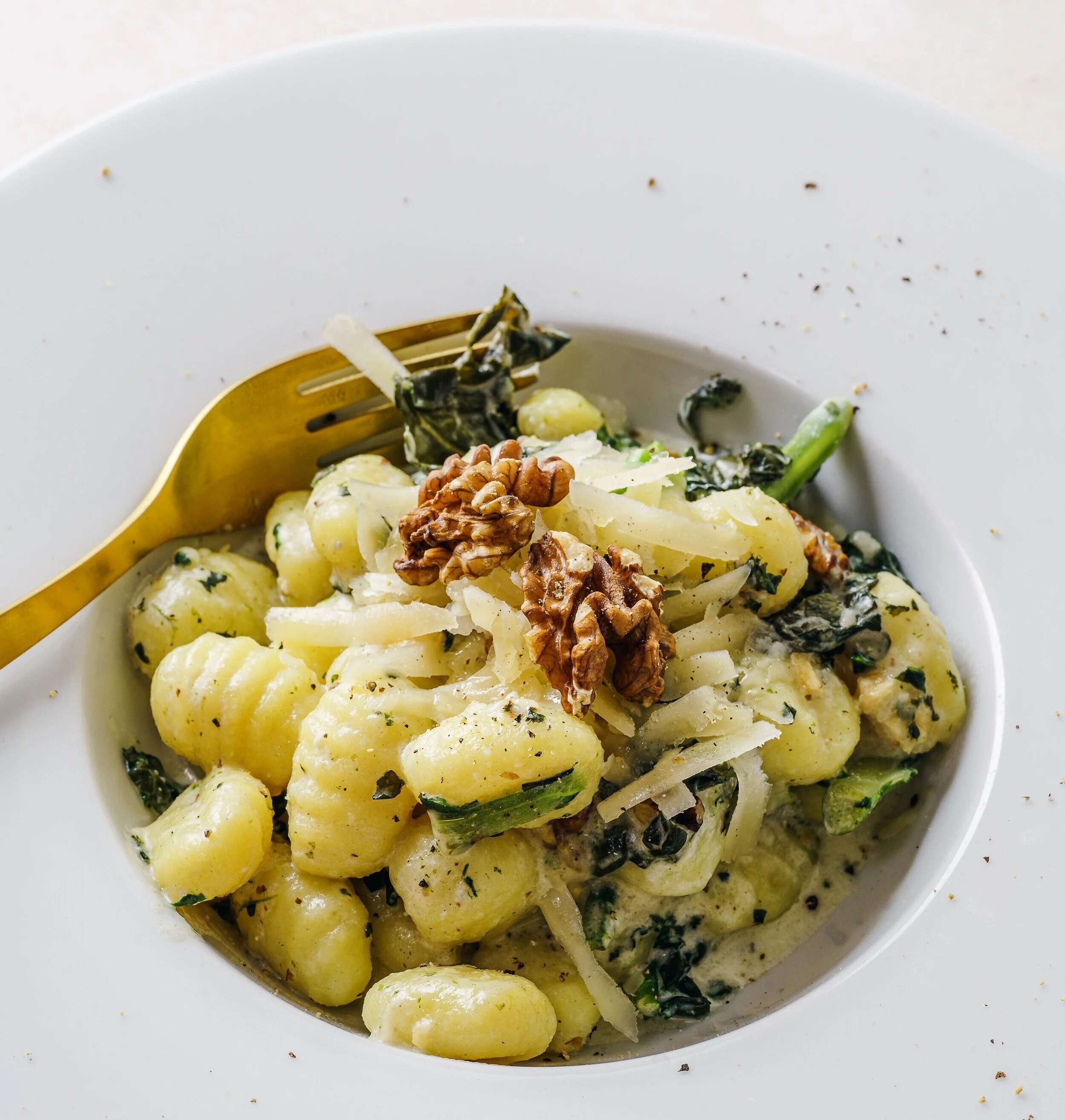 MyLife Creamy Spinach Gnocchi with BioCheese Grated Parmesano