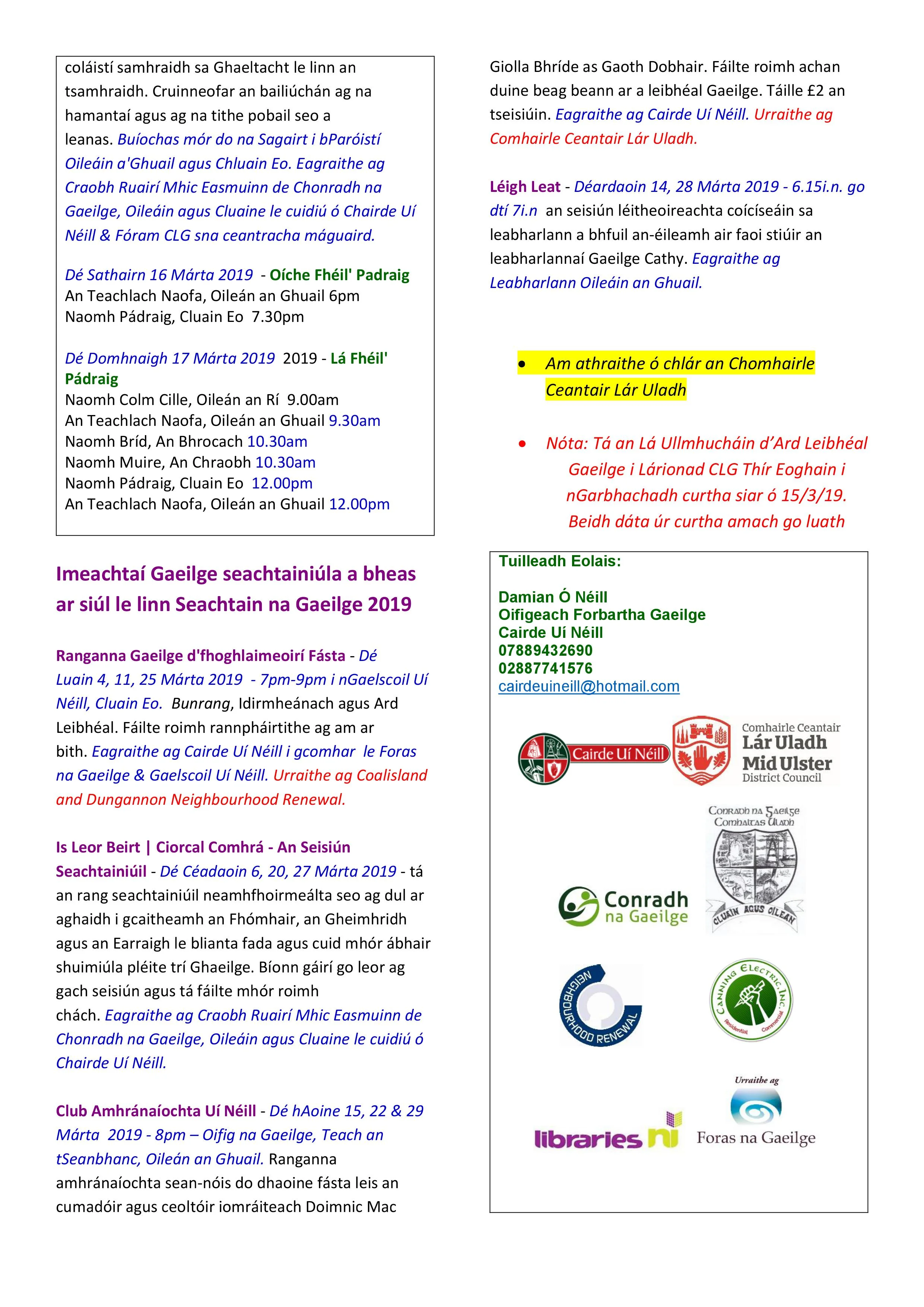 Clár i nGaeilge 2/2