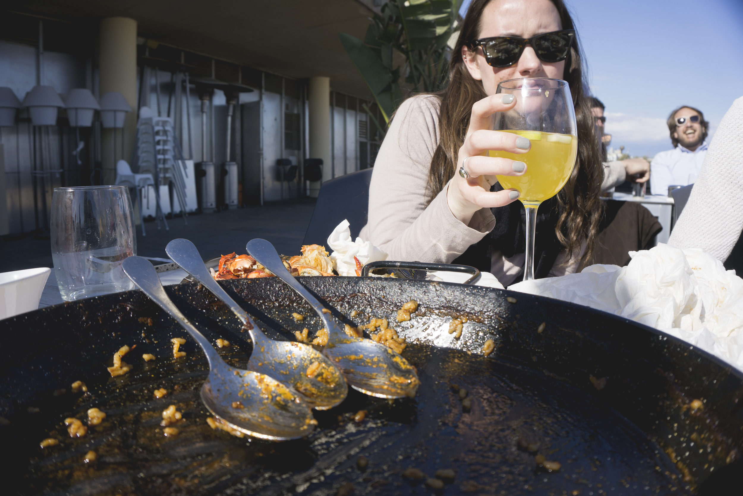 Devoured paella, Barcelona, Spain