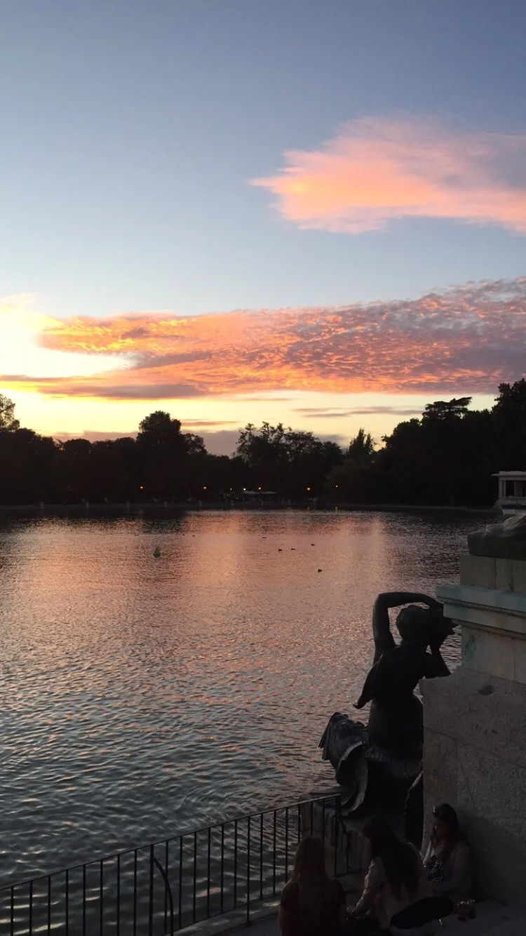 Sunset after our champagne and cheese party.