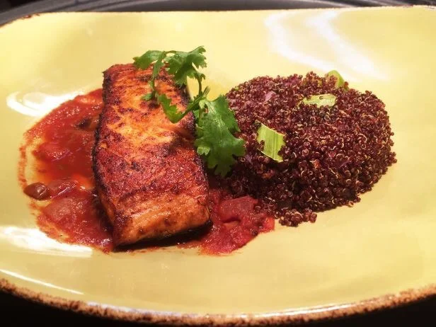 Salmon a la plancha from Dos Caminos (one of my fave dishes from my summer spent in New York!) http://blog.foodnetwork.com/healthyeats/2015/07/05/the-chefs-take-ivy-starks-salmon-a-la-plancha/