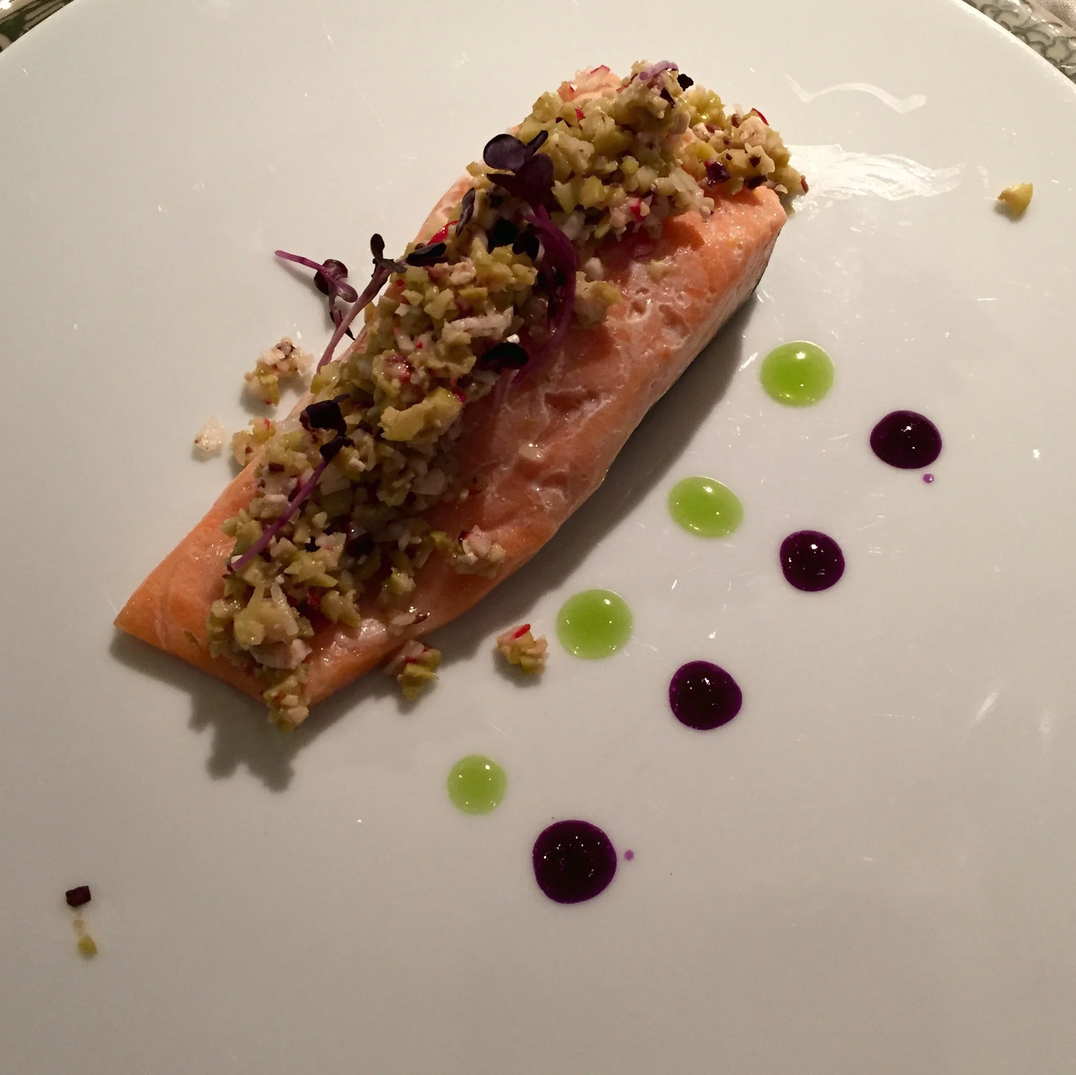 Slow baked salmon