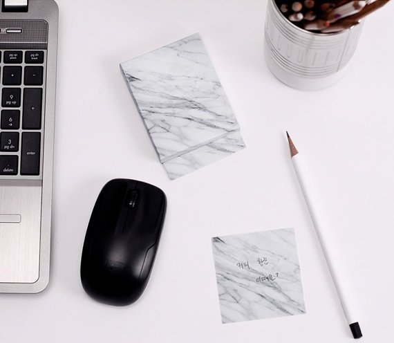 I'm guilty of leaving neon sticky notes everywhere with little messages on them, but I should really just buy this Marble Memo Pad and they wouldn't be so horribly ugly lying on every surface of my room. These look so fancy and pretty, but can be used for any message or reminder that you don't want to forget.