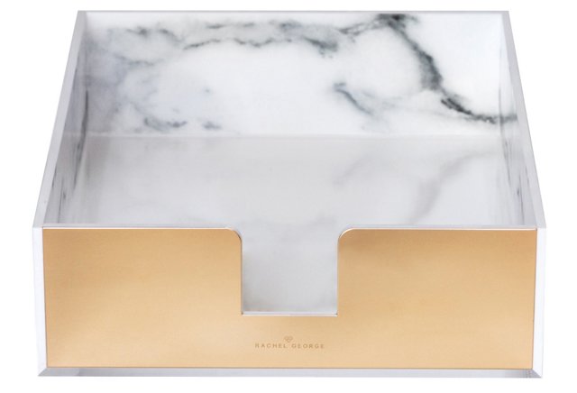 Stacks of paper lying around are the perfect way for a space to lose its style, so add it back with this Acrylic Marble and Gold Desk Tray . With a marbled base and gold accents, no one will even notice the stack of disorganized papers inside it!