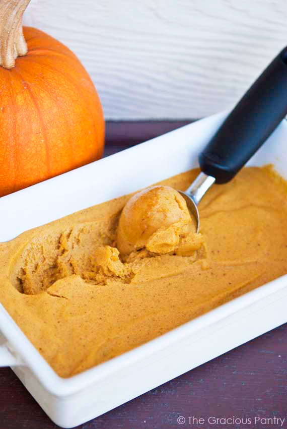 You can't just eat pumpkin pie, so make some homemade Pumpkin Ice Cream so go right alongside it! 