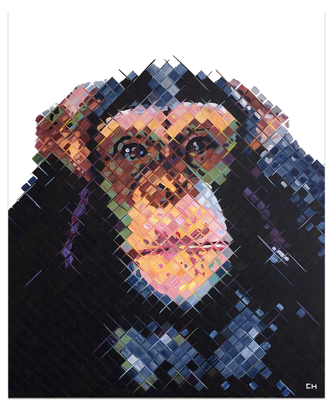 Hear No Evil, 2016 Acrylic on canvas (30in × 36 in)