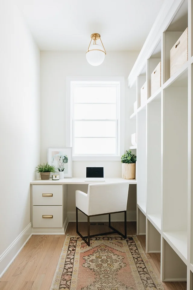 If I had kids or dogs I’d be terrified to have this be my mudroom — it’s way too pretty! But I don’t have either so I’ll take it.