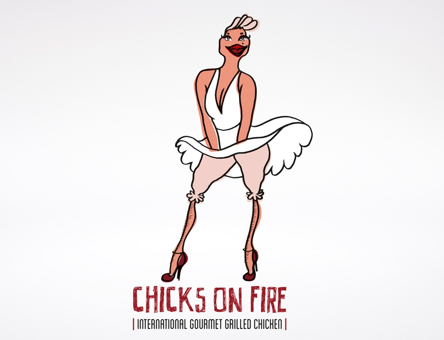 Chicks on fire - logo design