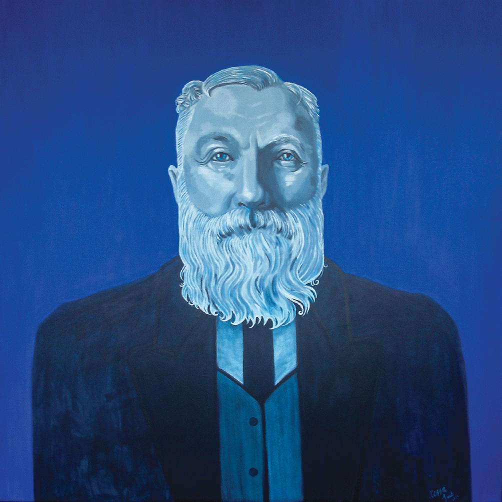 Rodin, acrylics on canvas, 100 x 100 cm